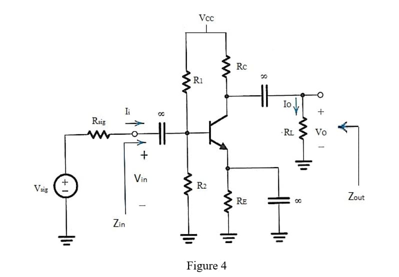 Vcc
Rc
8.
R1
Io
Ii
Rsig
RL
Vo
Vin
R2
Vsig
Zout
RE
Zin
Figure 4
8
