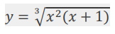 y = Vx²(x + 1)
3
%3D
