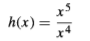 h(x) =
%3D
