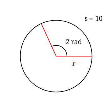 S= 10
2 rad
r
