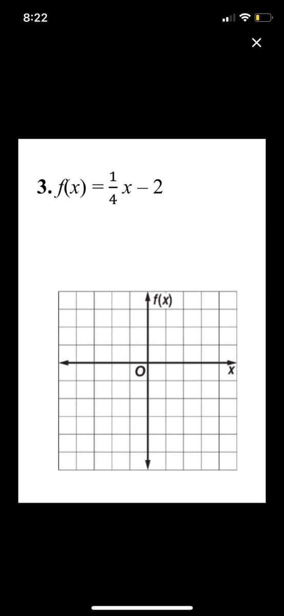 8:22
3. A2) =*-2
1
4
f(x)
