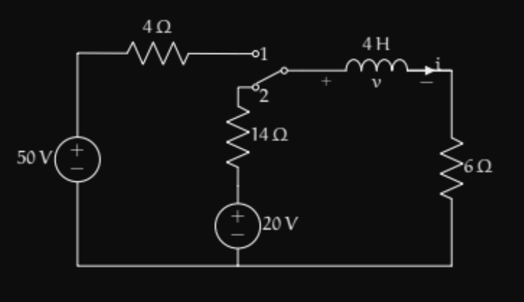 50 V(+
Μ
4Ω
•14Ω
20 V
4Η
m
ν
6Q