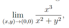 x3
.20.3
O
lim
(x,y) →(0,0) x² + y²¹