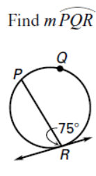 Find m PQR
75°
R
