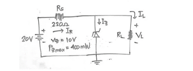 Rs
220오
A IR
Va = lov
Bmax = 400 mW
20V
R VL
