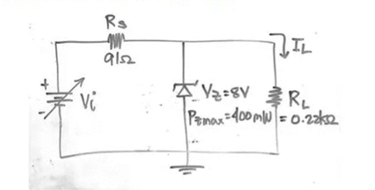 Rs
IL
A Vz=8V RL
Pamax=400 mW=0.2zka
Vi
