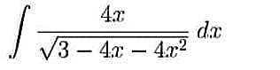 4x
d.x
I 13- 4x – 4x2
