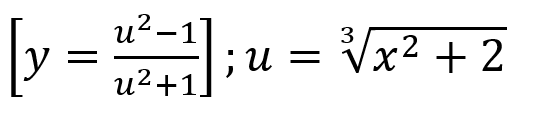 [y =
= V +2
u?-1]
3
Vx2 + 2
u2+1.
