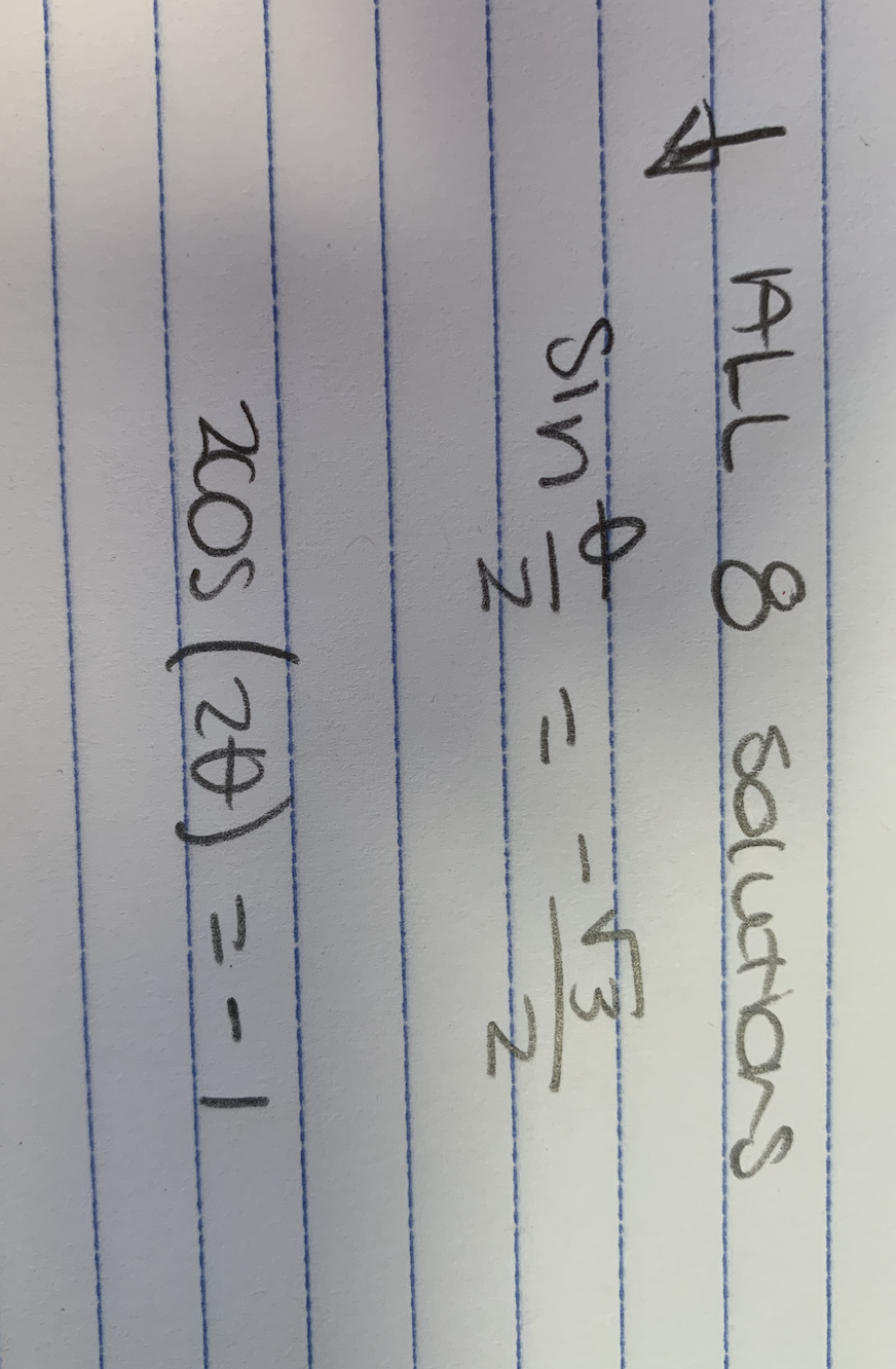 ALL 8
Solutions
Sine
200S (20) =-|
