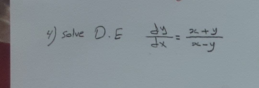 4) Solve D. E
つ+ツ
ーーツ
