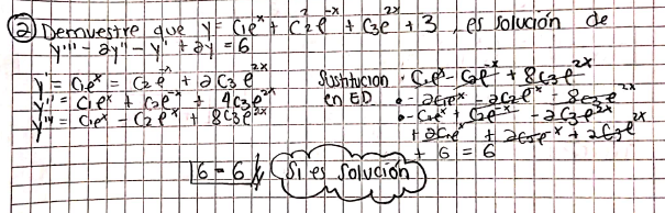 a Demvestre que YF Cie t CzP + C3e t3
es Solucion de
Sushitucion · Ce²-Ge + 863e
en ED
16-6 olución
+ G= 6
वन्त्रा
