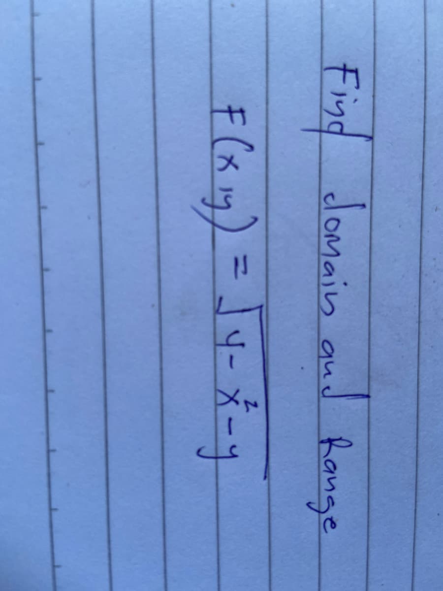 Find domain and Range
que
F(x ng)
リーオーツ
%3D
