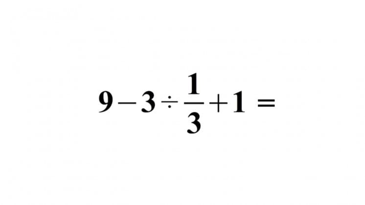 1
9-3÷
+1 =
3
