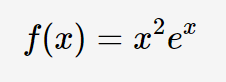 f(x) = x²e*
