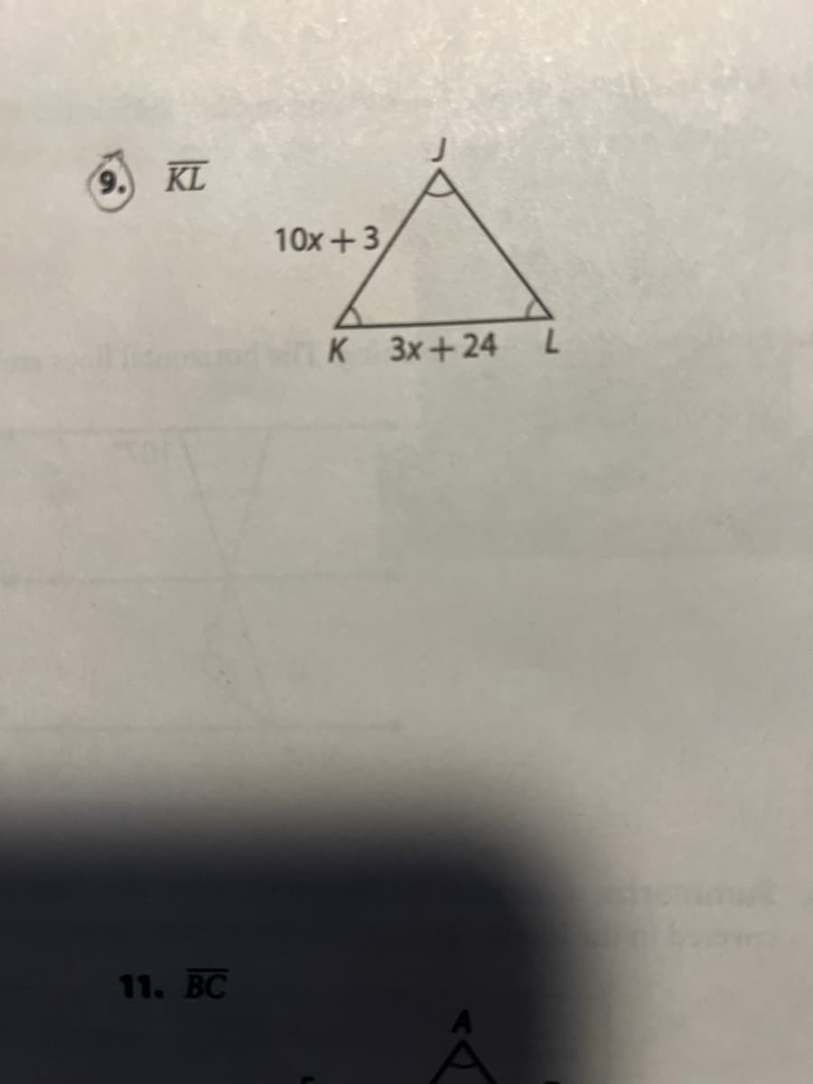 9.
KL
10х + 3,
К 3х+24 L
11. ВС
