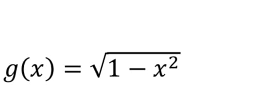 g(x)=√1-x²