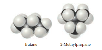 Butane
2-Methylpropane
