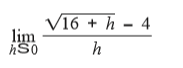 V16 + h - 4
lim
h
