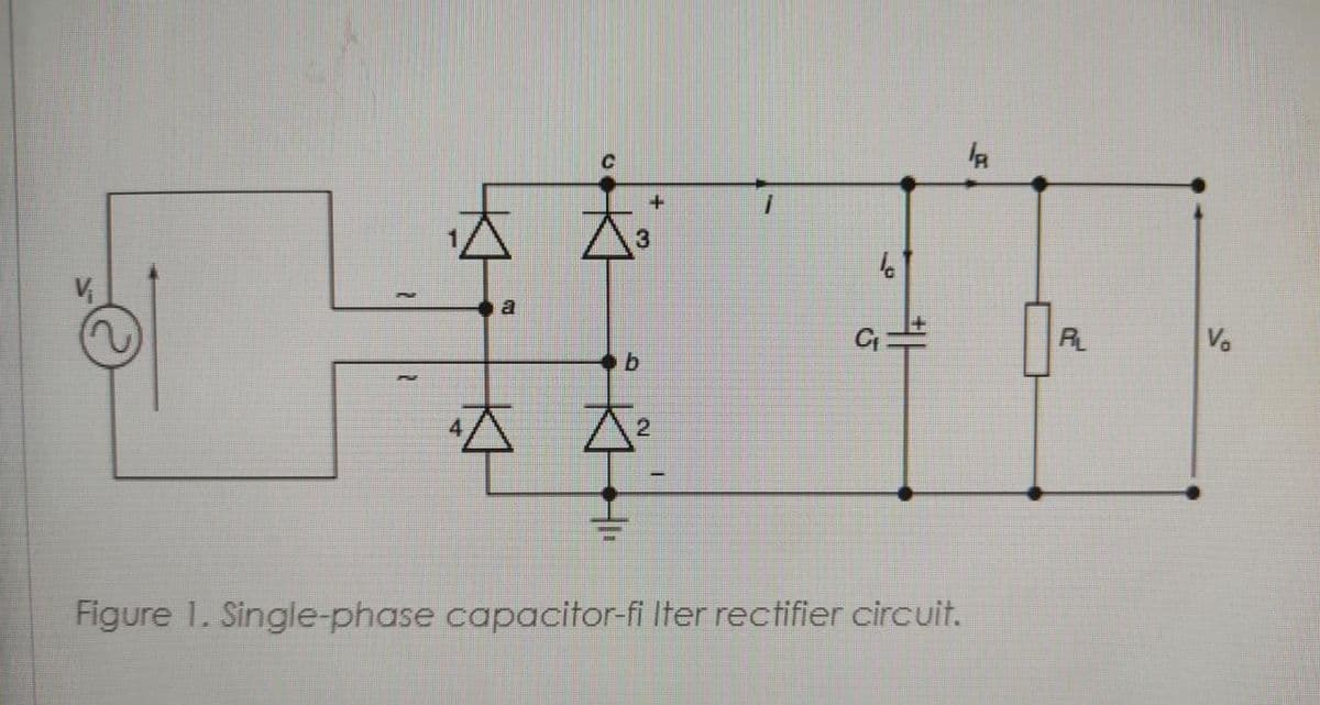 RL
V.
2
Figure 1. Single-phase capacitor-fi Iter rectifier circuit.
本
