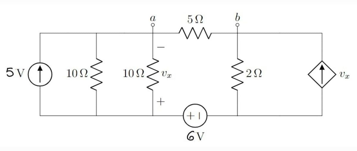 5 V
10 Ω
10 Ω.
+1
6V
