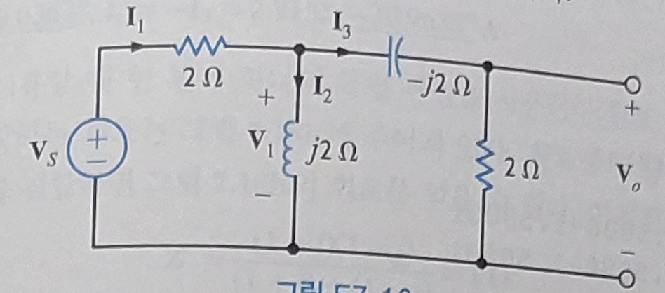 Vs
+1
I
1
ΖΩ
I
+ 5
3
h
Vξj2 Ω
-Ξlr.
-j2Ω
ΖΩ
Vo