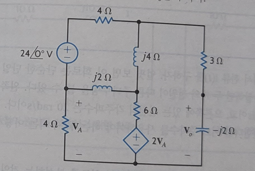 24/6v (+
AFTER 120
jan
4Ω
tiss
το
40
4ΩΣ,
VA
-
+1
j4 Ω
6Ω
2VA
+
Σ3Ω
3 Ω
V + +j2 Ω