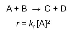 A + B → C+ D
r= k, [A]?
