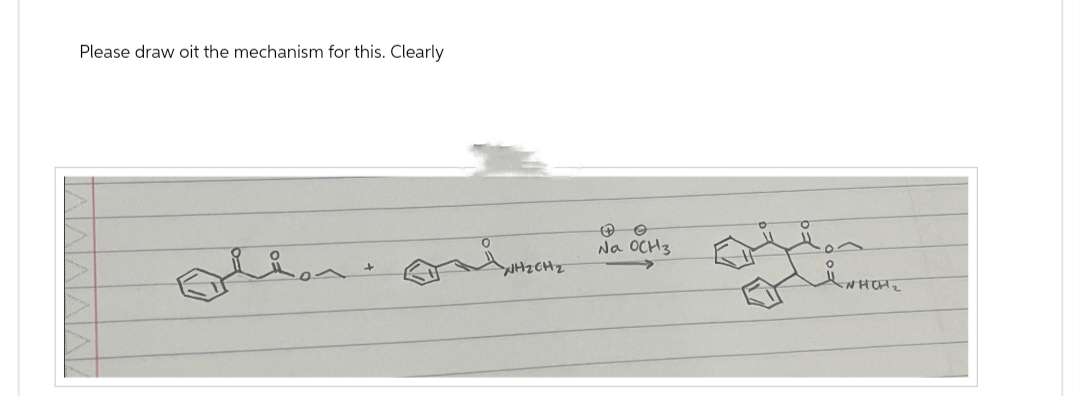 Please draw oit the mechanism for this. Clearly
+
WHICH₂
Na OCH3