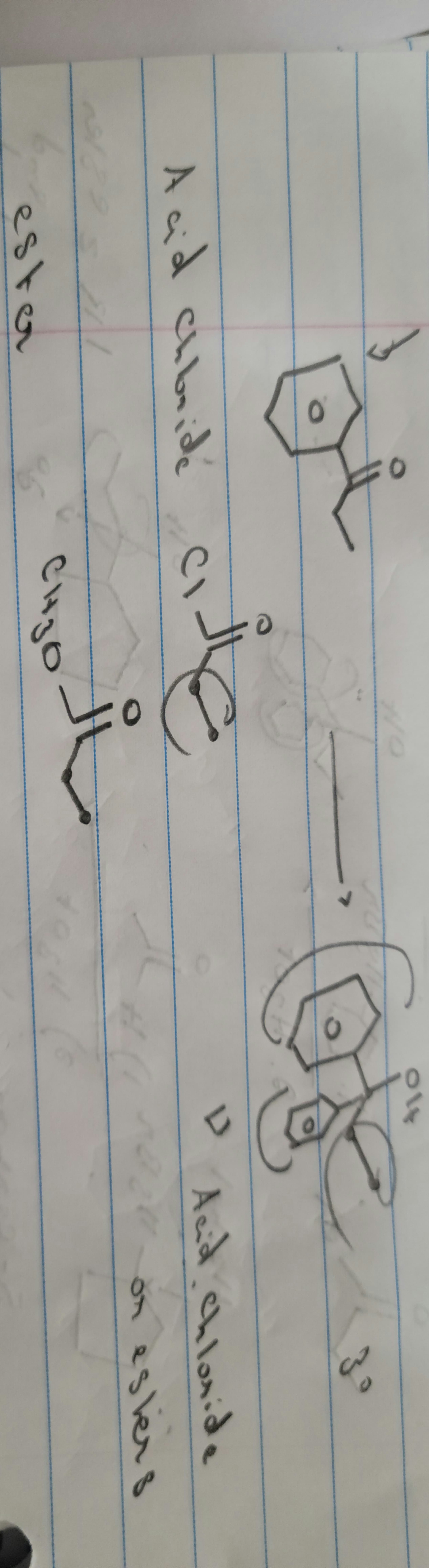 0
Acid chbaide
ester
%
S
عالى
CH3O
2
2
0
Ol8
D
E
3°
Acid Chloride
on esters