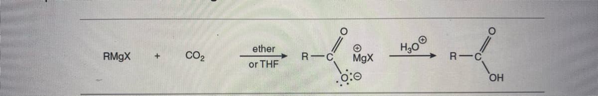 H,0
ether
RM9X
CO2
R C
MgX
R-C
or THE
HO
