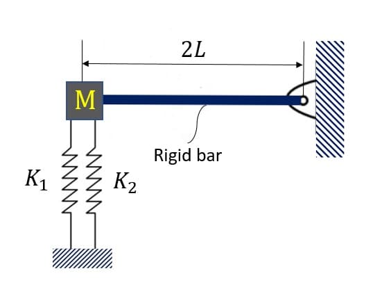 2L
M
Rigid bar
K1
K2
