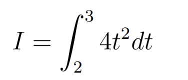 I =
4t? dt
