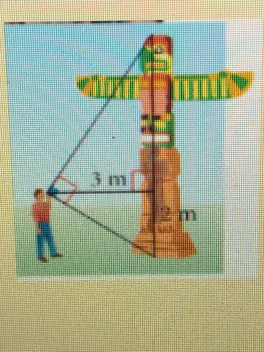 **Determining the Height of an Object Using Triangulation**

*Concept Overview*:
This illustration demonstrates how you can use basic trigonometry and triangulation to determine the height of a tall object, such as a totem pole, using the principle of similar triangles.

*Description of the Diagram*:
In the diagram, an observer is using a triangulation instrument to measure the height of a totem pole. There are two significant distances and one angle involved:

1. **Observer's Distance from the Totem Pole**: The observer is standing 5 meters away from the base of the totem pole.
2. **Height of the Observer's Viewpoint**: The line of sight from the observer's eyes to the top of the totem pole creates two triangles:
    - The smaller right triangle where the height from the ground to the observer's eyes is given as 1.5 meters.
    - The larger right triangle from the observer's eyes to the top of the totem pole includes the height of the totem pole.

*Procedure to Calculate the Totem Pole's Height*:
1. Measure the angle between the observer's line of sight to the top of the totem pole and the ground.
2. Use this angle to form right triangles:
    - **Right Triangle Formed by the Observer's Instrument**: Base is the distance from the observer to the totem pole (5 meters), and the height is from the observer's eyes (1.5 m).
    - **Overall Height Triangle of the Totem Pole**: Base remains 5 meters, and the height you want to find is the total height of the totem pole.

*Step-by-Step Calculation*:
- Let's assume the angle measured by the instrument is θ.
- Use the trigonometric tangent function, which relates the angle of elevation (θ) to the ratio of the opposite side (the object's height minus the observer's height) over the adjacent side (distance from the observer to the object's base).

  \[
  \tan(θ) = \frac{\text{totem pole height - observer's height}}{\text{distance to the totem pole}}
  \]

  \[
  \tan(θ) = \frac{h - 1.5 \, \text{m}}{5 \, \text{m}}
  \]

  - Rearrange to solve for the height (h) of the totem pole:
  
