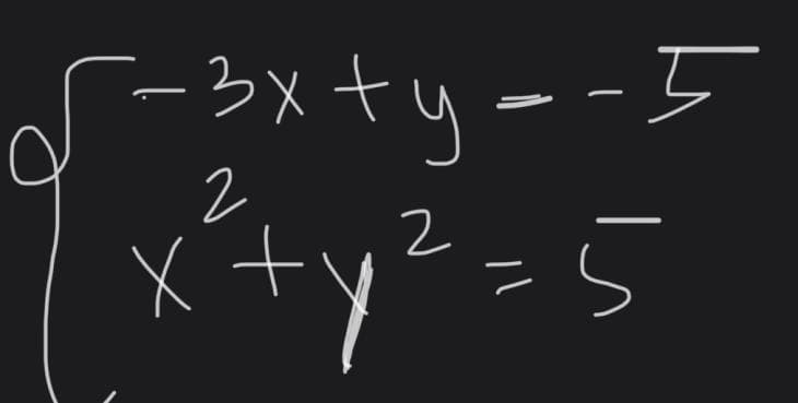 -3x+y
-5
X ty²=5
