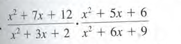 x? + 7x + 12 x² + 5x + 6
2+ 3x + 2 xr + 6x + 9
