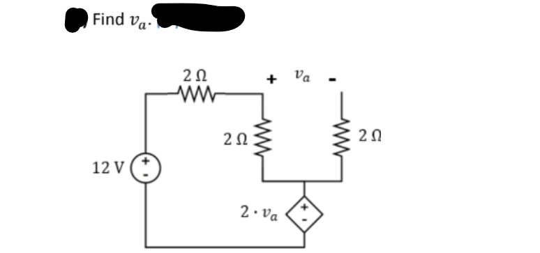 | Find Va-
12V
Μ
ΖΩ
ΖΩ
+
2· να
Va
ΖΩ