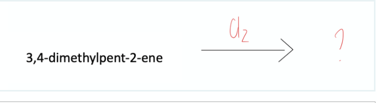 3,4-dimethylpent-2-ene
A₂
2