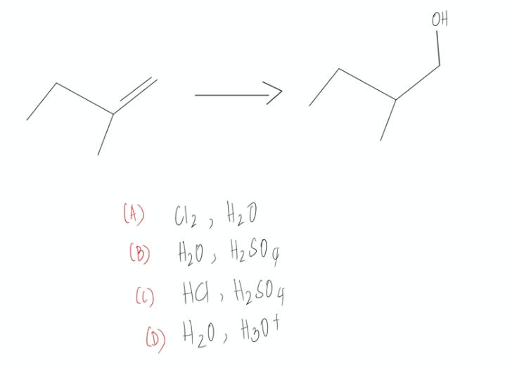 (A) Cla, H2O
(B) H2O, H2SO4
(4) Ha, H2SO4
(D) H2O, H3O+
애