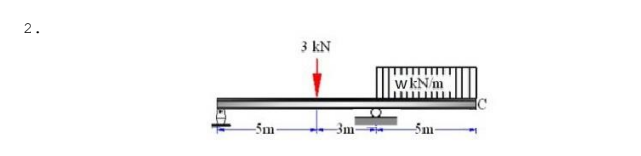 2.
3 kN
wkN m
5m
5m-
