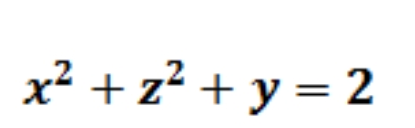 x² + z? + y = 2
