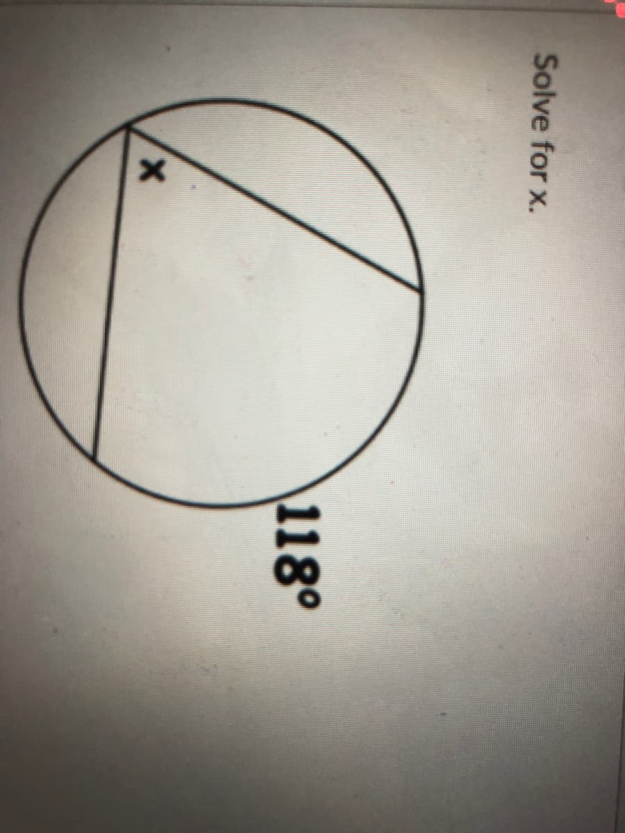 Solve for x.
118°
X,
