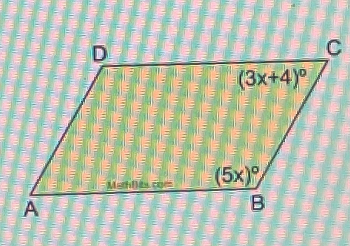 (3x+4)°
(5x)
