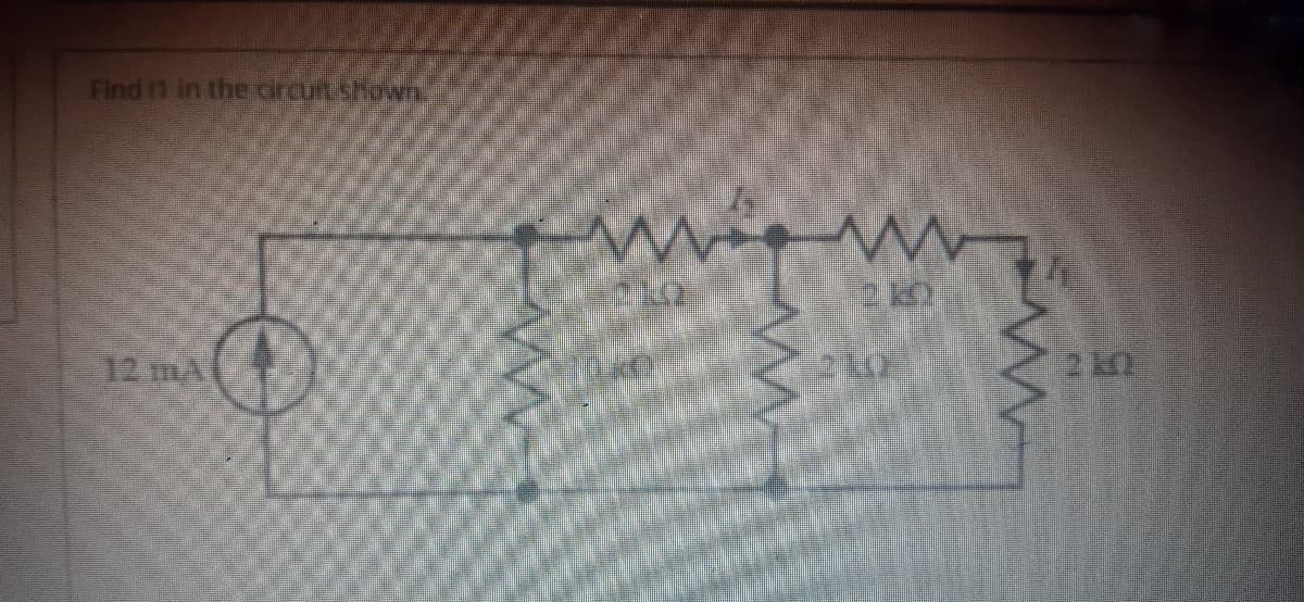 Find I1 in the circun shown
12 mA
