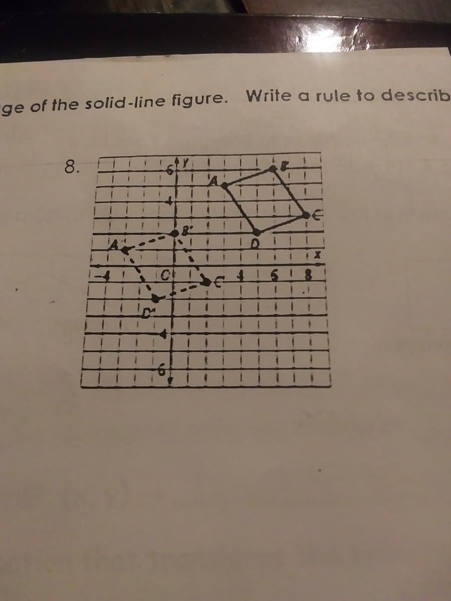 ge of the solid-line
figure. Write a rule to describ
8.
