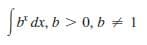 dx, b > 0, b + 1
