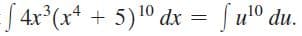 S4x (x + 5) dx = [u° du.
