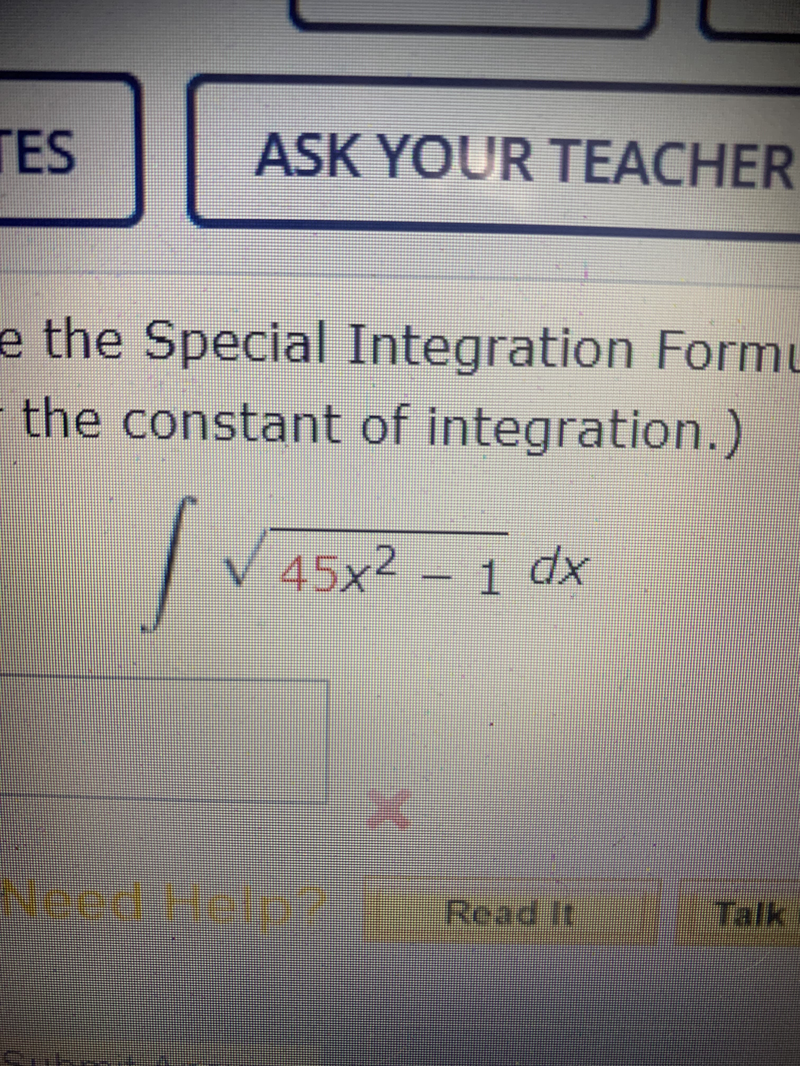 45x2 1 dx
