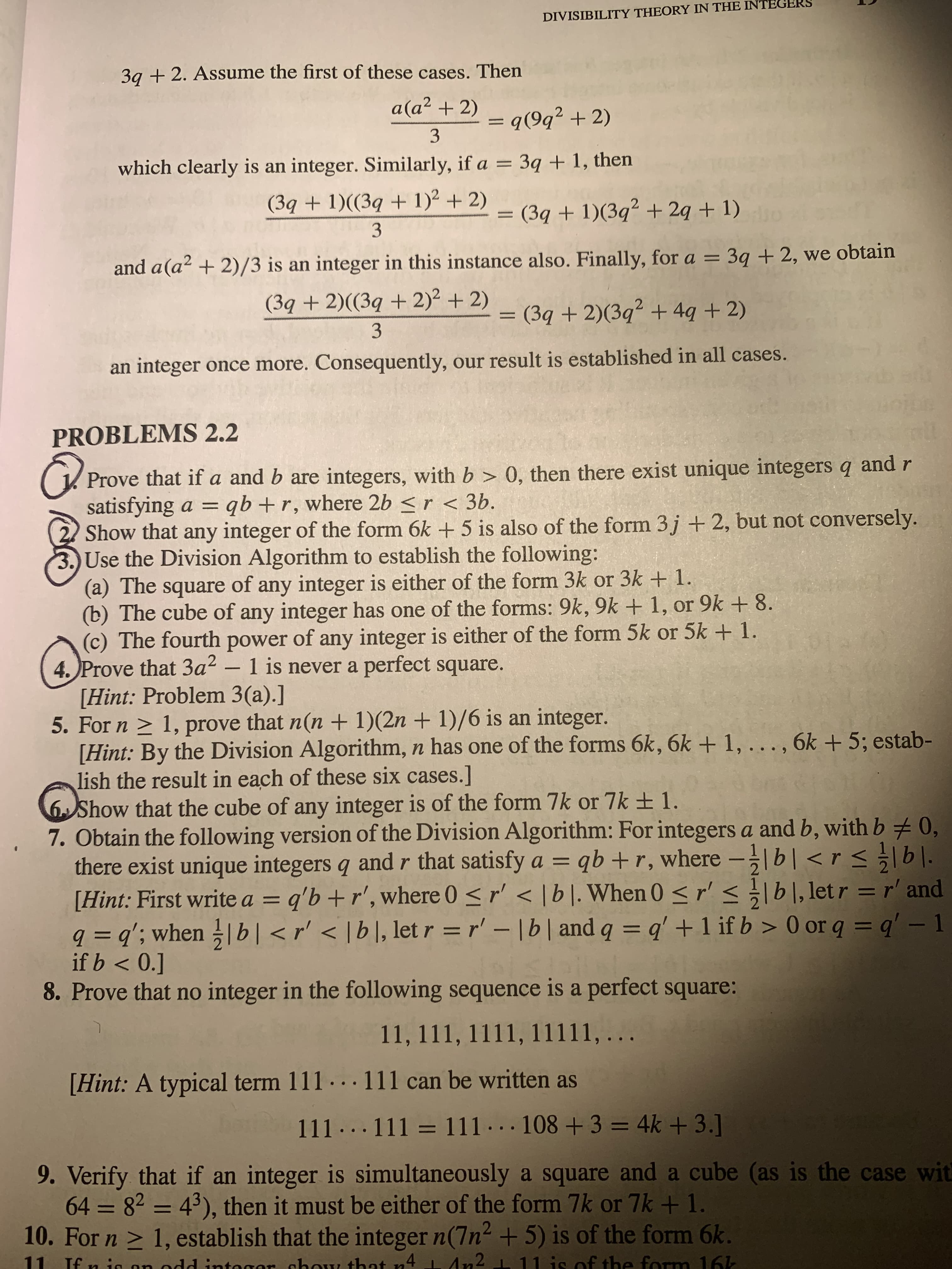 Show that any integer of the form 6k + 5 is also of the form 3j + 2, but not conversely.
