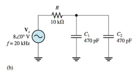 820° V
f= 20 kHz
(b)
R
ww
10 ΚΩ
C₁
470 pF
C₂
470 pF