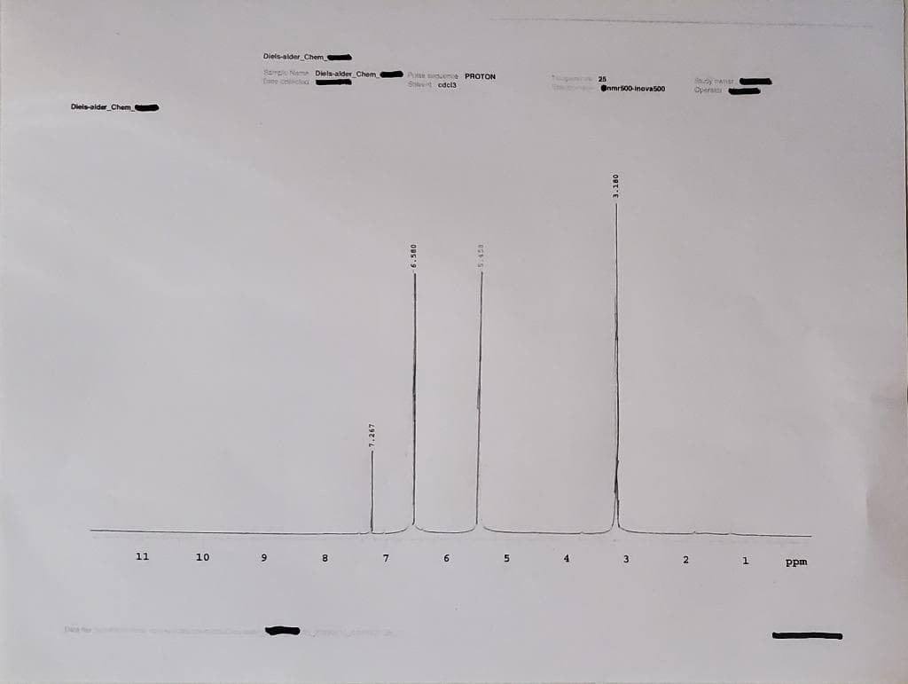 1
Diels-alder Chem
11
10
Diels-alder Chem
Sample Name Diels-alder Chem
Cane celicto
9
8
7
Aise en PROTON
Scdcl3
6
T 25
Teretana nmr500-inova500
3
2
Study manis
Operat
1
ppm